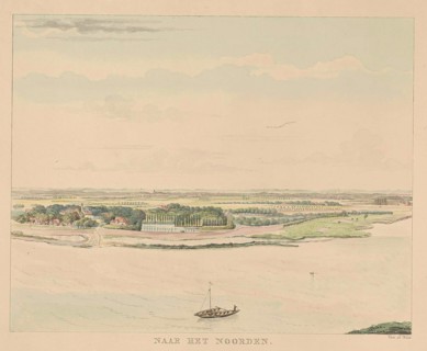 View of the Waal north of Nijmegen, Derk Anthony van de Wart, 1815 - 1824