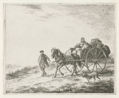 farm wagon with load, Christiaan Wilhelmus Moorrees, 1811 - 1867
