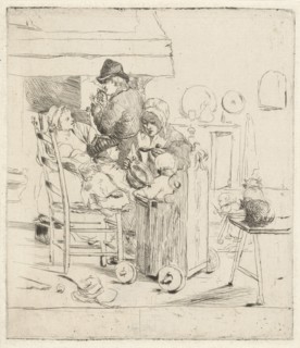 Kitchen Scene with children, Louis Bernard Coclers, 1756 - 1817