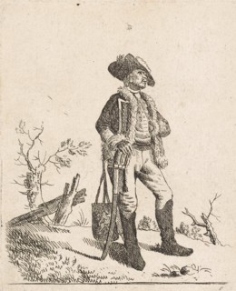 Landscape with a soldier, Carel Webbers, 1781 - 1837