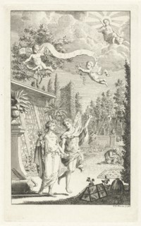 Zephyrus and Flora, print maker: Cornelis van Noorde, 1766