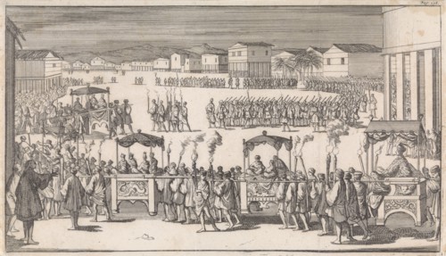 Grand parade to mark the arrival of Captain Charles Swan in Mindanao, Island in Philippines, print