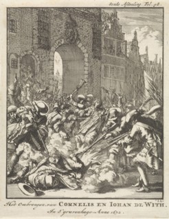 The murder of the brothers De Witt, 1672, print maker: Jan Luyken, Jan Claesz ten Hoorn, 1698