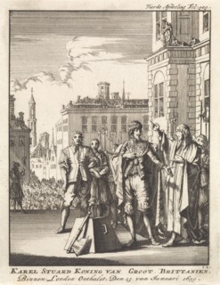 Beheading of Charles I, king of England, London, 1649, Jan Luyken, Jan Claesz ten Hoorn, 1698
