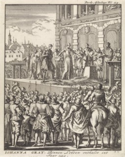 Decapitation of Lady Jane Grey, London, 1554, Jan Luyken, Jan Claesz ten Hoorn, 1698