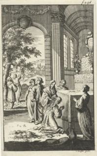 Inauguration of Pyrophylactic virgins, Jan Luyken, Jan Claesz ten Hoorn, 1681
