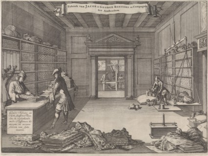 Address Map of Jacob & George Roeters and Company in Amsterdam, The Netherlands, Caspar Luyken,