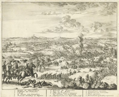 Siege of Mons in Hainaut, Belgium, 1691, Jan Luyken, Jan Claesz ten Hoorn, 1699