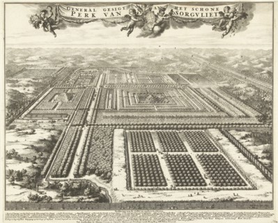 View of Zorgvliet Park in The Hague, The Netherlands, Johannes Jacobsz van den Aveele, Johannes