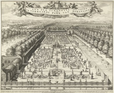 Parterre Garden at Zorgvliet, The Netherlands, Johannes Jacobsz van den Aveele, Nicolaes Visscher