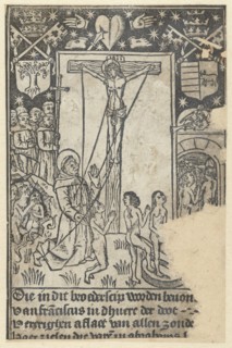 Christ on the cross with St. Francis and the final judgment, Anonymous, 1490-1510