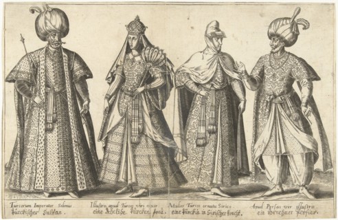 Dress of the Ottoman court around 1580, Abraham de Bruyn, Joos de Bosscher, 1581