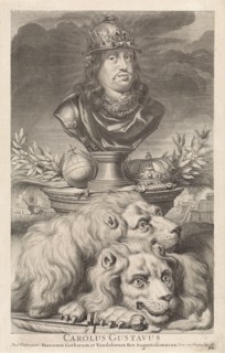 Portrait of Charles XI, King of Sweden, print maker: Pieter van Schuppen, David Ehrenstrahl, 1668