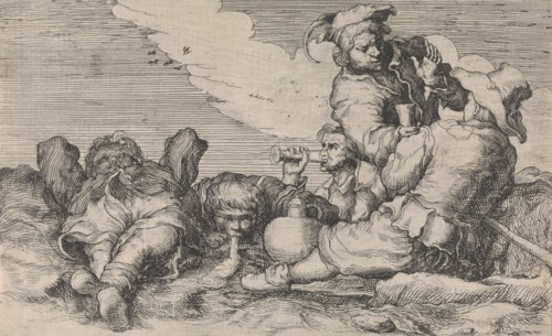 Five tipplers, Attributed to Johann Liss, 1600-1629