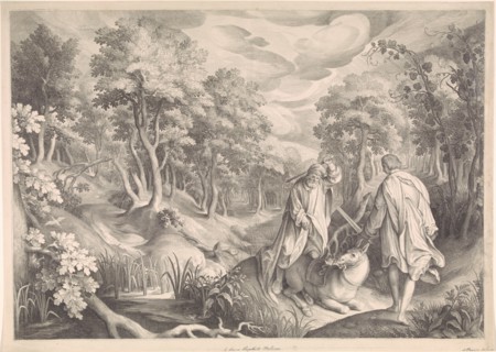 Balaam and the angel, Nicolaes de Bruyn, Gerard Valck, 1641