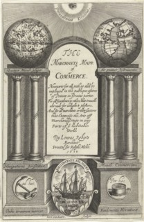 Seeing eye looks down on architecture awarded with world globe and celestial globe on pillars on