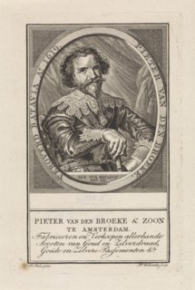 Portrait of businessman and governor Pieter van den Broecke, print maker: DaniÃ«l Veelwaard I,
