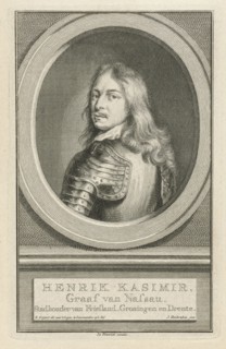 Portrait of Hendrik Casimir I, Jacob Houbraken, Isaak Tirion, 1749 - 1759