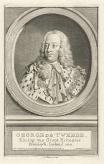 Portrait of George II Augustus, King of England, Jacobus Houbraken, Isaak Tirion, 1754