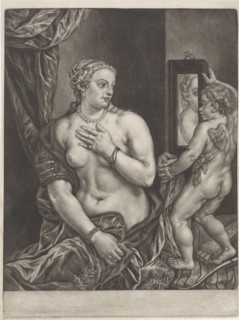 Venus and Cupid with a mirror, Anonymous, 1650 - 1800