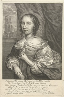 Portrait of Anna Maria van Schurman, Cornelis van Dalen (II), Anonymous, Cornelis Janssens van