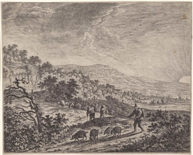 Swineherd, Herman Saftleven, 1649