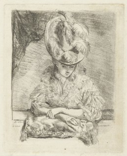 Portrait of a Young Woman with hat looking out of the window, Louis Bernard Coclers, 1756-1817