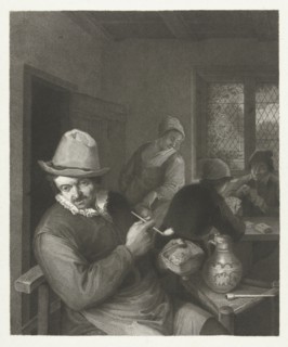 Tavern Scene with man with a pipe, Lambertus Antonius Claessens, Adriaen van Ostade, c. 1823 - 1834
