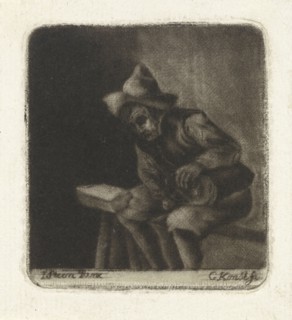 Man pours himself a glass of liquor, print maker: Gerrit Konsé, Jan Havicksz. Steen, 1761 - 1826