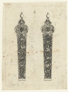 Two knife handles, Michiel le Blon, c. 1597 - c. 1656