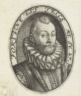 Portrait of Jan van Heussen (?), Hendrick Goltzius, 1579 - 1584