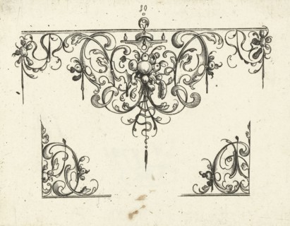 Ornament featuring a fruit trophy, Michiel le Blon, Anonymous, Balthasar Caymox, after 1611 - 1635