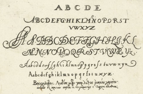Six alphabets, Michiel le Blon, Anonymous, Balthasar Caymox, after 1611 - 1635