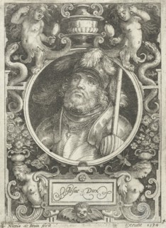 Portrait of Joshua, medallion, Nicolaes de Bruyn, Anonymous, 1594