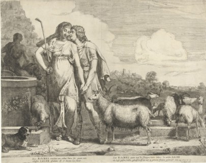 Jacob kisses Rachel at the well, Gerrit Bleker, Joannes Meyssens, c. 1645 - c. 1656