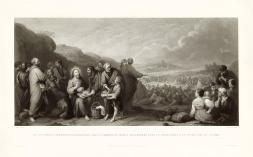 The miracle of the loaves and fishes, after O. Murill, Jules Gabriel Levasseur, Bartolomé Esteban