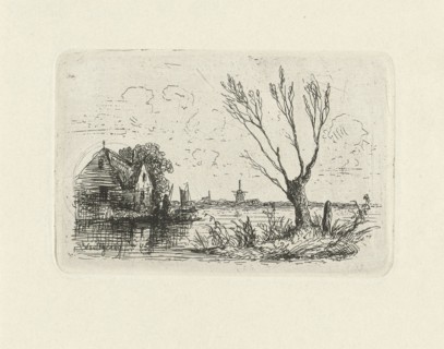 House on a waterfront, Joseph Hartogensis, c. 1837 - 1865