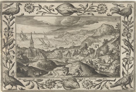 Rabbits Hunting, Adriaen Collaert, Eduwart van Hoeswinckel, 1582 - 1586