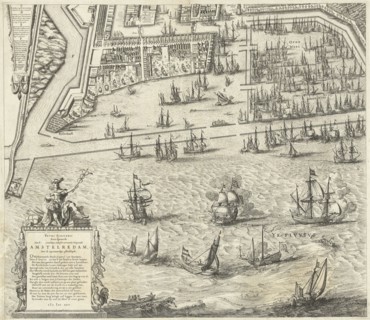 Map of Amsterdam, The Netherlands, leaf left, 1625, Balthasar Florisz. van Berckenrode, 1625