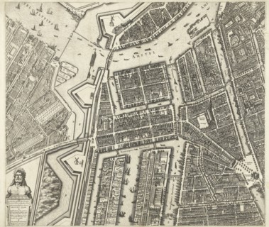 Map of Amsterdam (leaf middle left), 1625, The Netherlands, Balthasar Florisz. van Berckenrode,