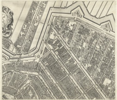 Map of Amsterdam (leaf top center), 1625, The Netherlands