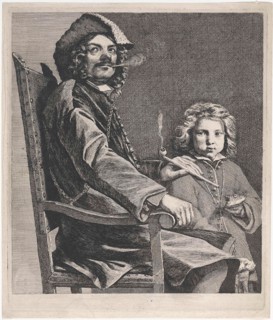 Pipe Smoking Man in chair, Michael Sweerts, 1643 - 1661