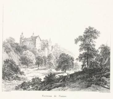 Landscape. Under the r.o: B.C. inv Koekkoek et fec. Under the r.o: autographie of I.A Daiwaille,