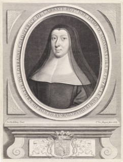 Portrait of Henriette of Lorraine, Princess of Pfalzburg as a nun, Pieter van Schuppen, 1668