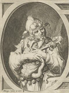Jester with fool's cap on the head, Jacob de Gheyn (II), 1596