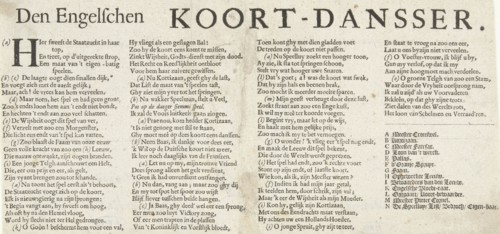 Text Journal in print Cromwell as tightrope walker, 1652, Anonymous, 1652