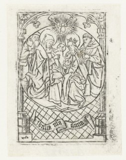 The Holy Family with Anna and Joachim, Israhel van Meckenem, 1450-1500