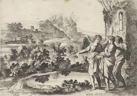 Tobias, Tobit and the Angel, Moyses van Wtenbrouck, Broer Jansz (Den Haag), Abraham van Waesberge