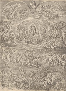 Last Judgment, Johannes Wierix, Michelangelo, Martino Rota, 1549 - before 1579