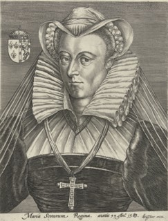 Portrait of Queen Mary I Stuart of Scotland, Claes Jansz. Visscher II, 1583 and/or 1596 - 1652